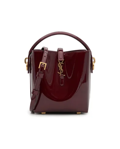 Saint Laurent Сумка LE 37 Mini из лакированной кожи - Артикул: 765870-AAEX1