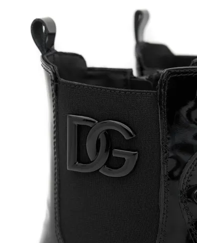 Dolce&Gabbana Дитячі шкіряні лаковані ботильйони - Артикул: D11360-A9A81-L