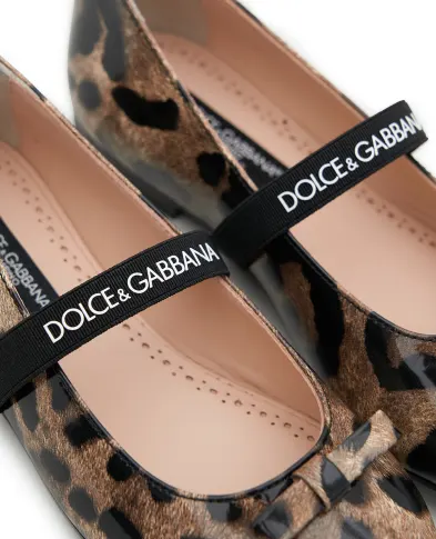 Dolce&Gabbana Балетки из блестящей телячьей кожи - Артикул: D11294-AM568-L