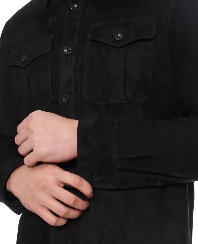 Ralph Lauren Purple Label Рубашка из замши - Артикул: 790654923036