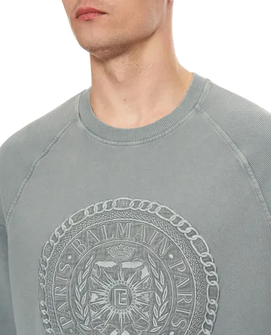 Balmain Свитшот Médaille с вышивкой - Артикул: FH1JS013BD08