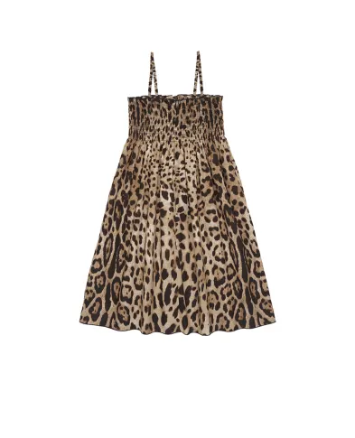 Dolce&Gabbana Дитяча сукня з леопардовим принтом - Артикул: L53DM9-HS5E3-B