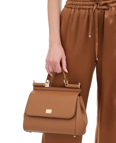 Dolce&Gabbana Кожаная сумка Sicily Large - Артикул: BB6002-B1001