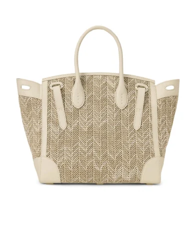 Ralph Lauren Collection Сумка из джутовой смеси Soft Ricky 33 Herringbone - Артикул: 435977803001
