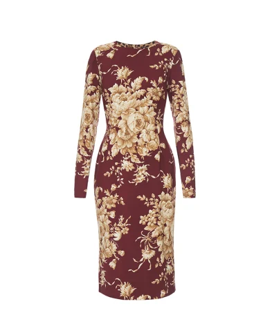 Dolce&Gabbana Сукня з шовку з квітковим принтом - Артикул: F6GAVT-FSA7Y