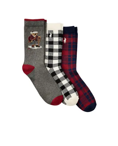 Polo Ralph Lauren Детские носки Polo Bear (3 пары) - Артикул: 444P03158001