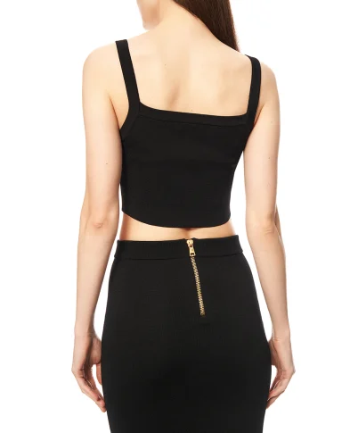 Balmain Вязаный топ-бралетт с пуговицами - Артикул: GF1AA415KJ43