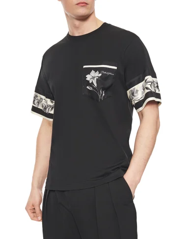 Dolce&Gabbana Футболка з бавовни та шовку з принтом - Артикул: G8SB2T-G7PZJ