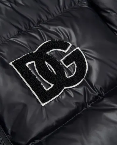 Dolce&Gabbana Дитячий пуховик з монограмою логотипу - Артикул: L4JB6F-G7PK1-S