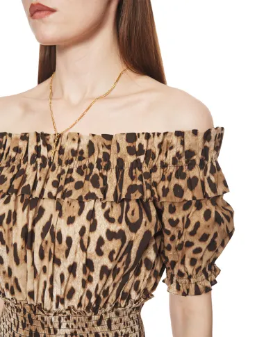 Dolce&Gabbana Сукня з леопардовим принтом - Артикул: F6A0UT-HS5E3