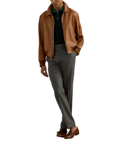 Ralph Lauren Purple Label Бавовняний светр з короткими рукавами - Артикул: 790957779001