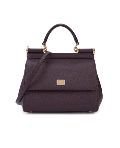 Dolce&Gabbana Кожаная сумка Sicily Medium - Артикул: BB6003-B1001
