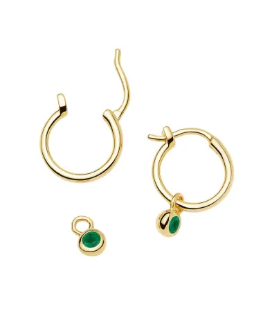 Missoma Серьги-кольца с миниатюрными подвесками - Артикул: BSH-G-E2-GX