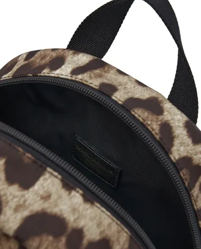 Dolce&Gabbana Детский рюкзак с леопардовым принтом - Артикул: EB0206-AJ555
