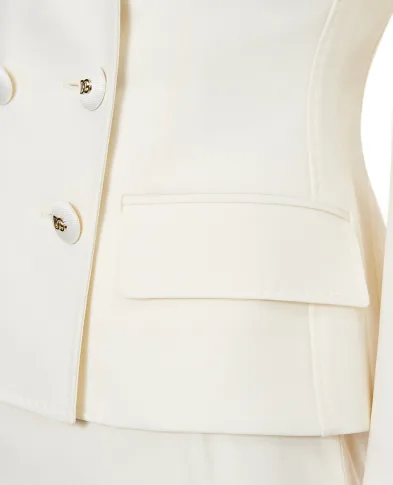 Dolce&Gabbana Двобортний твідовий піджак із вовни - Артикул: F27ACT-FUBGC