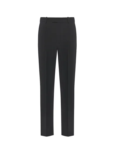 Saint Laurent Вовняні штани з високою талією - Артикул: 837054-Y7B73