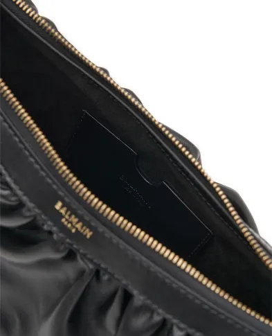 Balmain Сумка-хобо Ébène з телячої шкіри - Артикул: GN0BT048LPGN