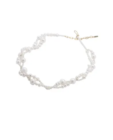 Completedworks Намисто з переробленого золота з перлами та вермелем - Артикул: P208