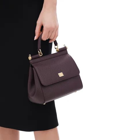 Dolce&Gabbana Кожаная сумка Sicily Medium - Артикул: BB6003-B1001
