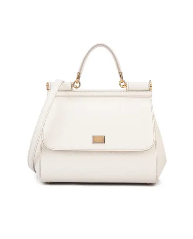 Dolce&Gabbana Кожаная сумка Sicily Large - Артикул: BB6002-B1001