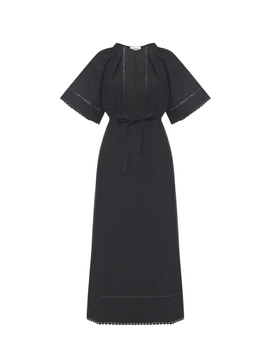 Yves Salomon Сукня зі шкіряними деталями - Артикул: 26EYR03740COAP