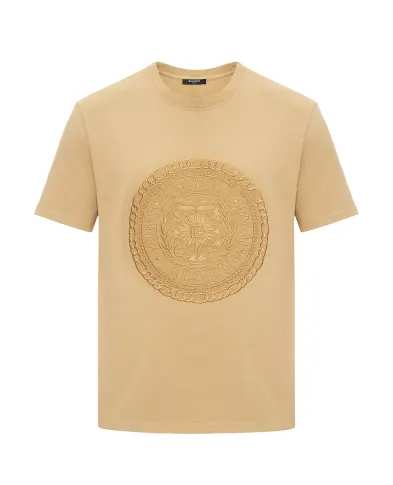 Balmain Футболка Médaille з вишивкою - Артикул: FH1EG000BD08