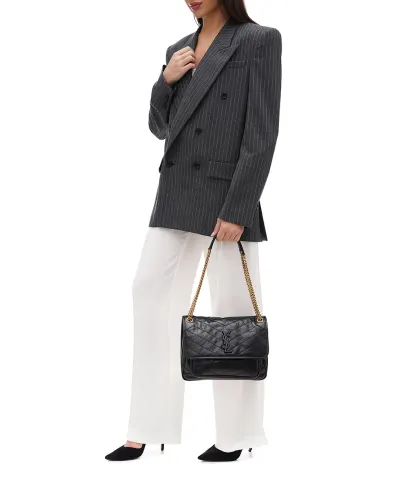 Saint Laurent Кожаная сумка Niki Medium - Артикул: 633158-0EN07