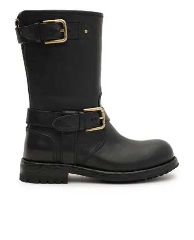 Dolce&Gabbana Ботинки байкерские из кожи - Артикул: CT1081-AW352