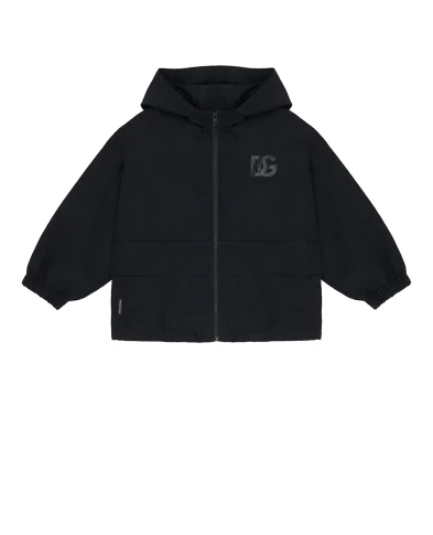 Dolce&Gabbana Дитяча ветровка з нейлону з капюшоном - Артикул: L4JB8B-G7PVJ-S