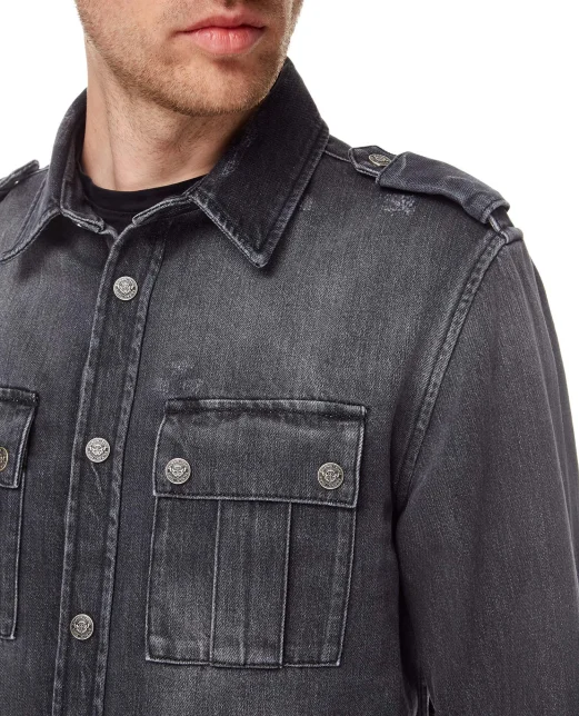 Balmain Джинсовая рубашка - Артикул: XH1HC030DB92