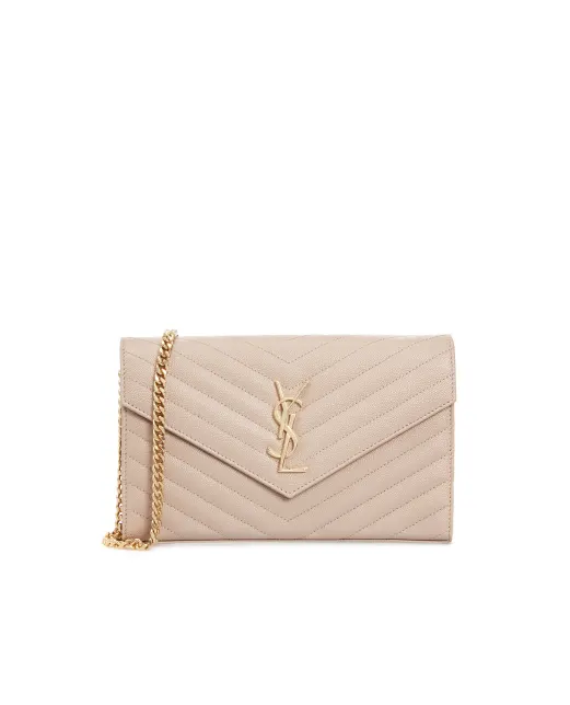 Saint Laurent Кожаная сумка Cassandre Chain Wallet - Артикул: 377828-BOW01