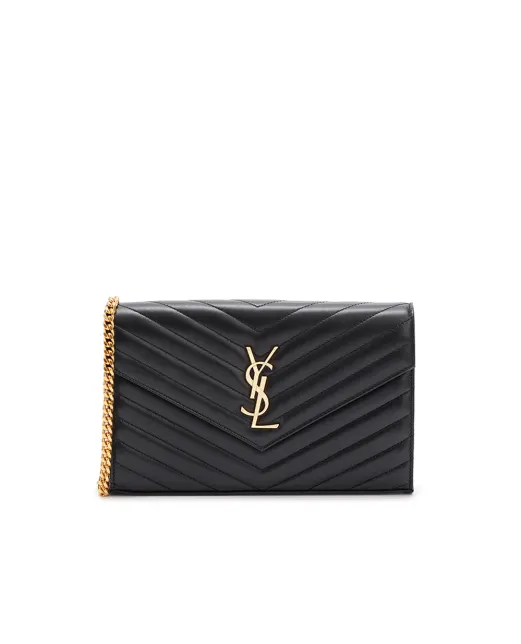 Saint Laurent Кожанная сумка Cassandre Chain Wallet - Артикул: 377828-AAA44
