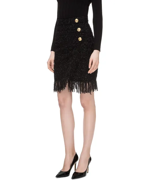 Balmain Твідова спідниця - Артикул: RF24607K326