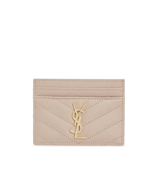 Saint Laurent Кожаная визитница - Артикул: 423291-BOW01
