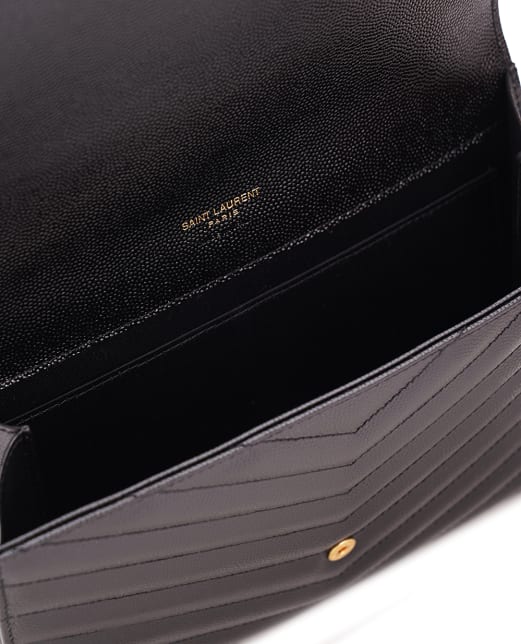 Saint Laurent Кожаный клатч Cassandre - Артикул: 617662-BOW01