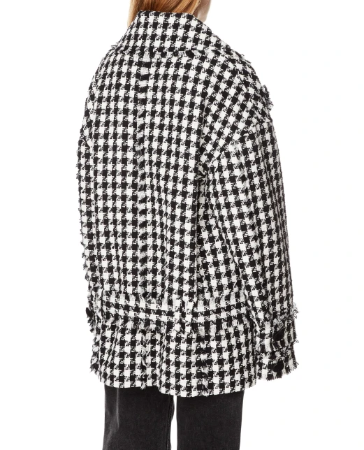 Balmain Твидовое пальто - Артикул: YF1UA006CC35