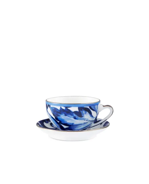 Dolce&Gabbana Чайна чашка з блюдцем з порцеляни - Артикул: TC0102-TCA41