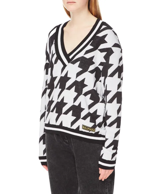 Balmain Шерстяной пуловер - Артикул: YF1KB005KC09