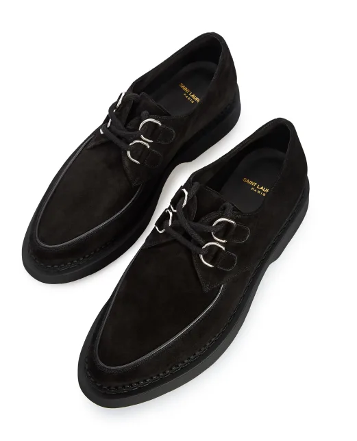 Saint Laurent Замшевые дерби Teddy - Артикул: 667606-2W500