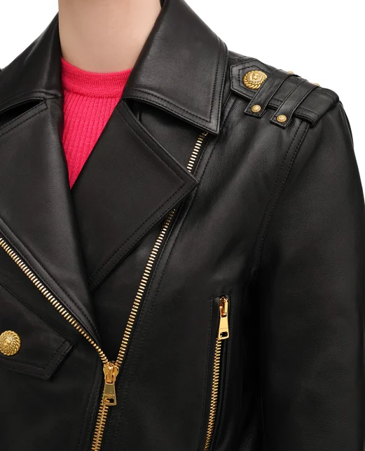 Balmain Кожаная косуха - Артикул: DF1TD205LC62