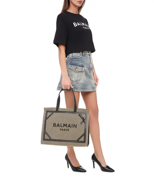 Balmain Сумка B-Army Shopper Medium - Артикул: CN1FF810TDVY