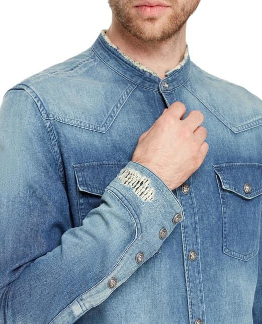 Balmain Джинсовая рубашка - Артикул: UH12326Z062