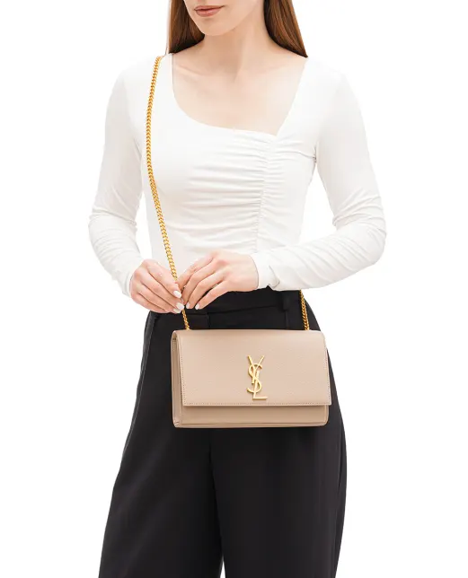 Saint Laurent Кожаная сумка Kate Medium - Артикул: 364021-BOW0J