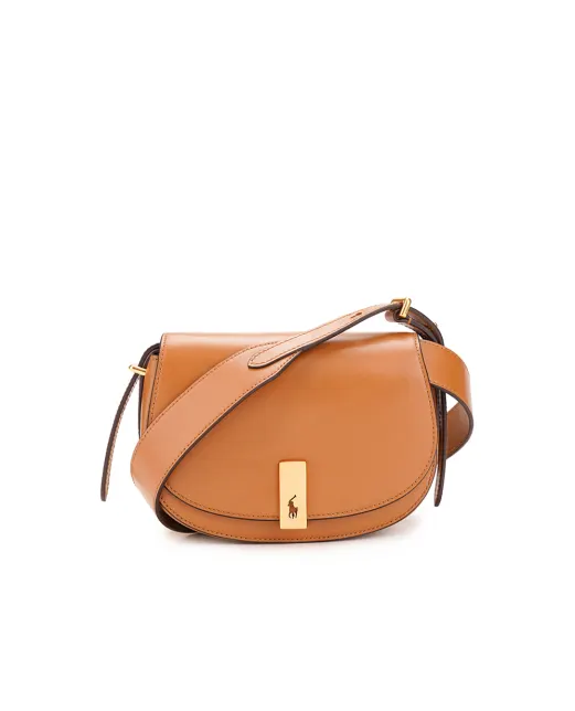 Polo Ralph Lauren Шкіряна сумка Polo ID Saddle Crossbody Small - Артикул: 428891391002