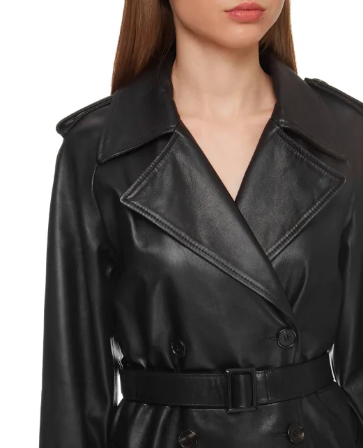 Dolce&Gabbana Кожаный тренч - Артикул: F0A15L-HULJ7