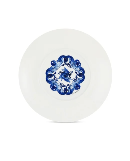 Dolce&Gabbana Сервировочная тарелка с принтом Blu Mediterraneo - Артикул: TC0010-TCA88