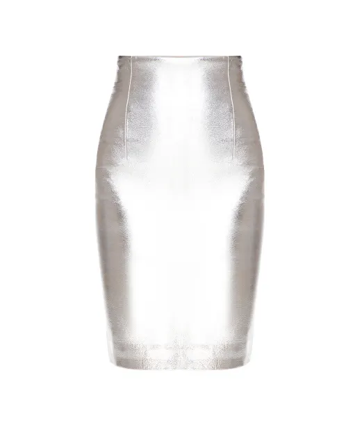 Balmain Кожаная юбка - Артикул: WF0LC000L181