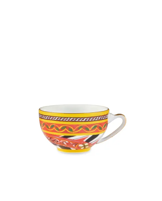 Dolce&Gabbana Чайна чашка з блюдцем з порцеляни - Артикул: TC0102-TCA13