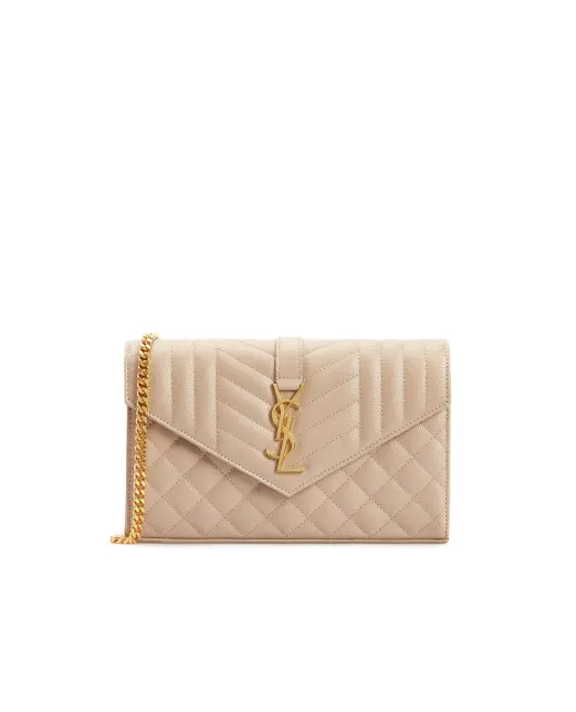Saint Laurent Кожаная сумка Envelope Chain Wallet - Артикул: 620280-BOW91