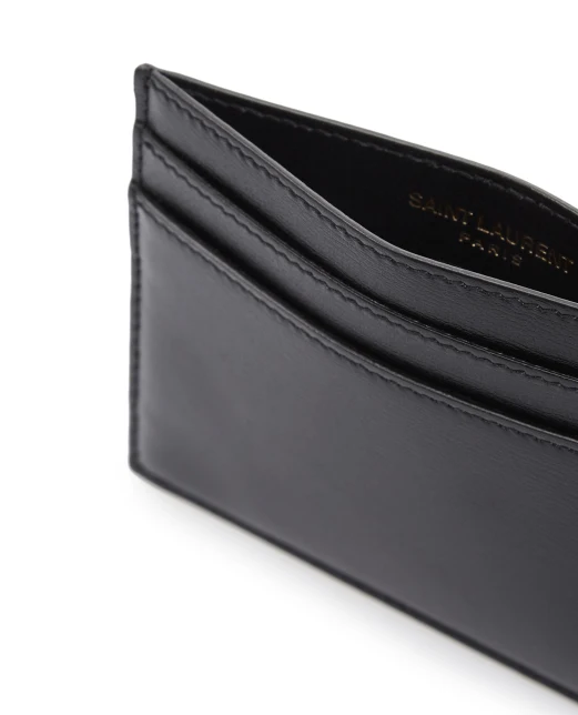 Saint Laurent Кожаная визитница - Артикул: 607603-02G0W